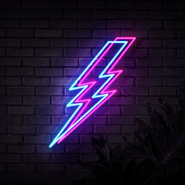 NEON LIGHTNING BOLT SIGN