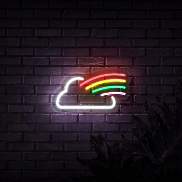 RAINBOW AND CLOUDS NEON SIGN