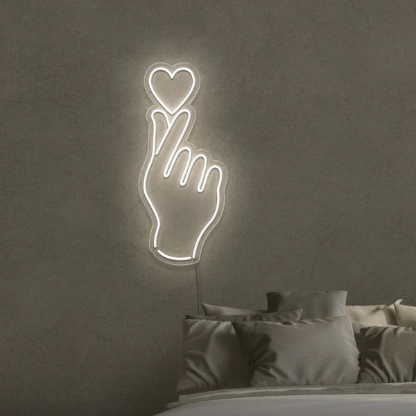 HAND & HEART NEON SIGN