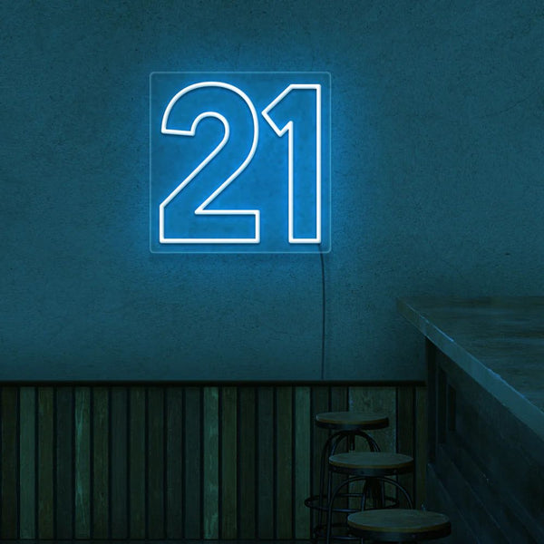 21 NEON SIGN